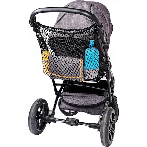 Universal XL shopping net for strollers/twin strollers/one-click closure/extra large stroller network