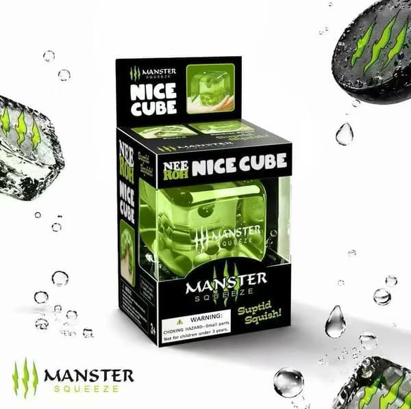 Schylling Needoh Nice Cube sensorisk leksak, stresslindrande block, kläm, lindra stress, pussel och släpp energidryc
