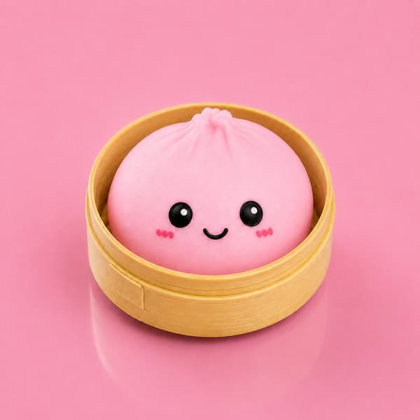 Dumpling Squishy Mystery Box 5,5 cm – Kawaii Fidgetlegetøj & Stressbold til Børn +3 år