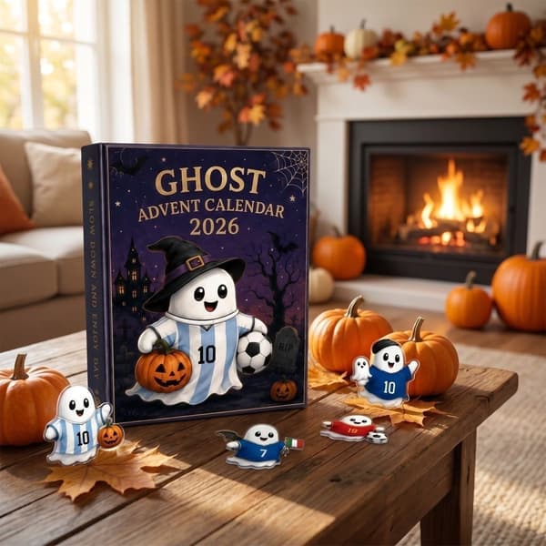 24-dagars Halloween Ghost Countdown Calendar, Fotbollströja Ghost Calendar Blind Box