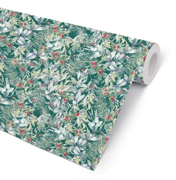 Julpapper/Julklappspapper 57cm x 154m Winter Green (julmotiv)