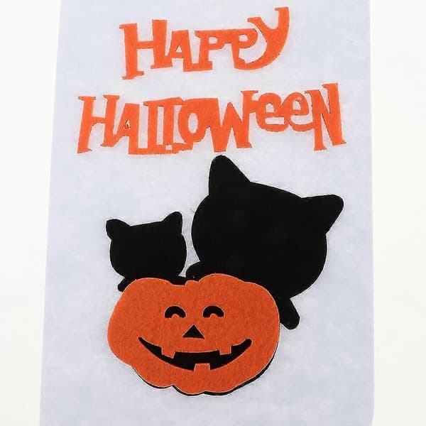 Glad Halloween Söta Tecknade Dörrhängande Dekorationer Vit Whit