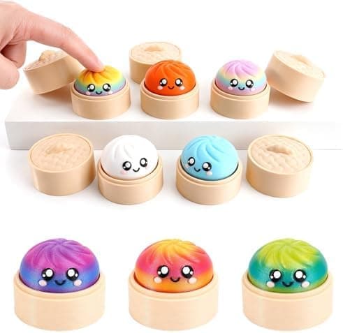 3-pakning Dumpling Keyboard Fidget Toy Dumpling Fidget Clicker 3D-printede leker Fidget Toys Voksne Dekompresjonsbordleker for å l
