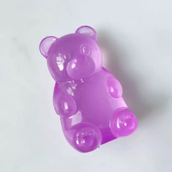 NeeDoh Fuzz Ball Stresslegetøj – Blødt klembart sensorisk legetøj til angstlindring og fidget li blue bear