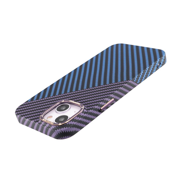 Kolfiber Skal iPhone 14 - Lila & Blå Multicolor