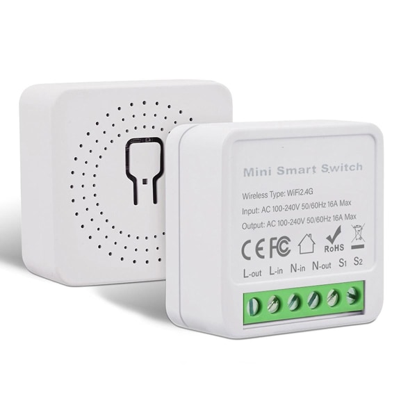 16A Wifi Smart Switch 2-vägs Modul