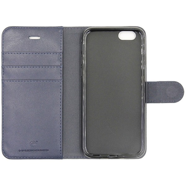 iPhone 6/6S Plånboksfodral Läder med Stativ - Mörkblå Dark blue