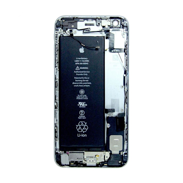 iPhone 6S Plus Baksida med Komplett Ram med Batteri - Svart (Begagnad) Svart