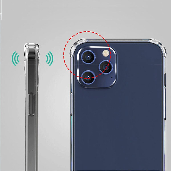 Stöttåligt Mobilskal iPhone 12 Mini - Transparent Transparent