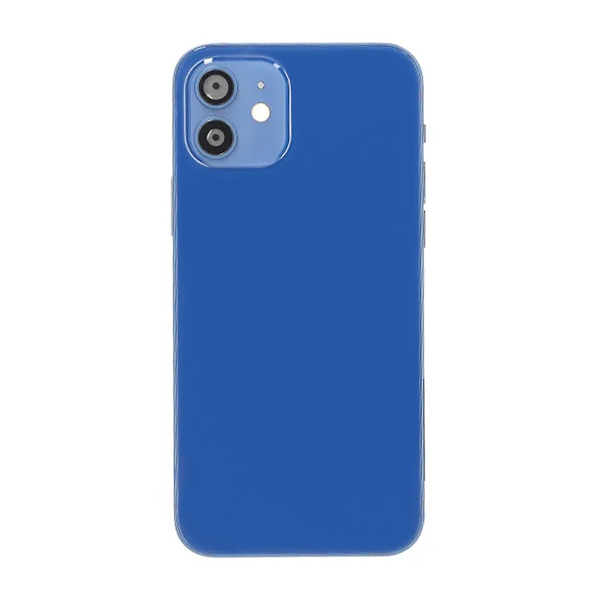 iPhone 12 Baksida med Komplett Ram OEM - Blå Blue