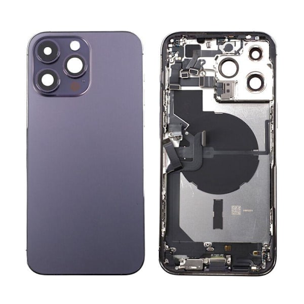 iPhone 14 Pro Max Baksida med Komplett Ram - Lila Lila