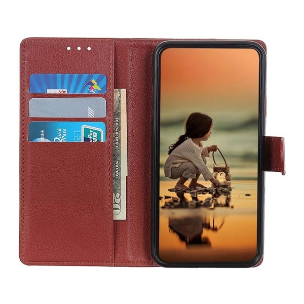 Xiaomi Redmi 9C NFC Plånboksfodral med Stativ - Brun Brun