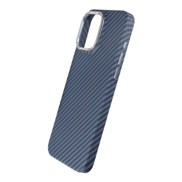 iPhone 15 Pro Max Mobilskal i Kolfiber - Blå Blå