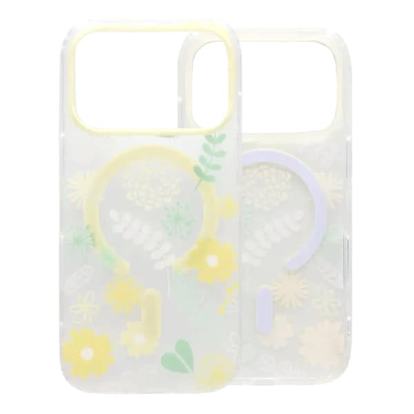 Matt MagSafe-skal med blommor för iPhone 17 Pro Max - Gul gul