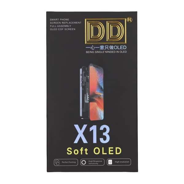 iPhone 13 Soft OLED Display High Quality Black(DD brand) have diagnostic pass svart