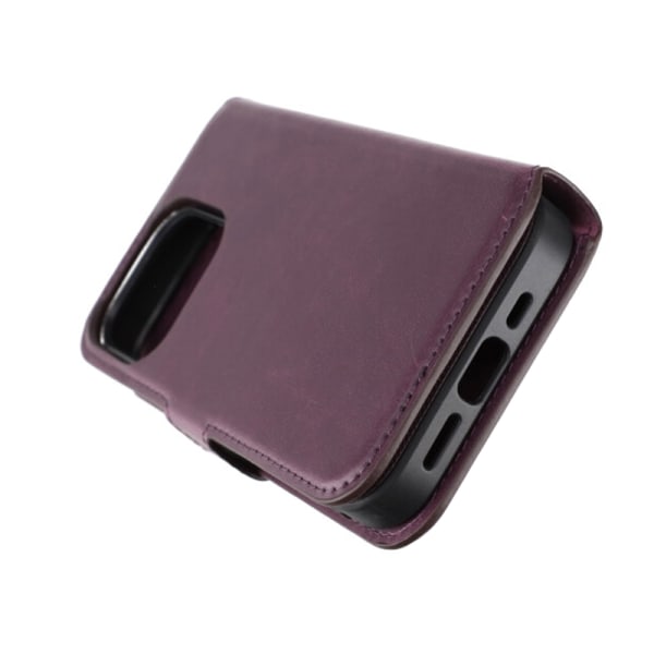 iPhone 15 Pro Plånboksfodral Magnet Rvelon - Lila Bordeaux