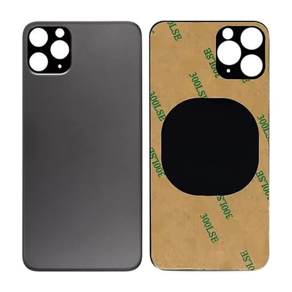 iPhone 11 Pro Baksida i Glas med Lim - Svart svart