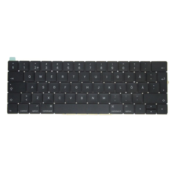 MacBook Pro 13"/15" Retina (Touch Bar, Late 2016-2017) Keyboard Svart