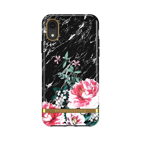 Richmond & Finch Skal Svart Marmor Floral - iPhone XR Black