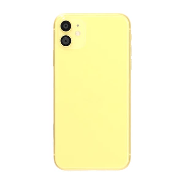 iPhone 11 Baksida med Komplett Ram Premium - Gul Yellow