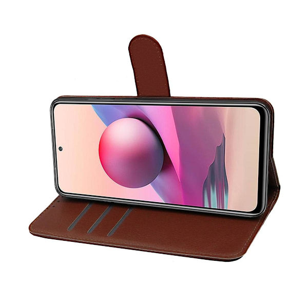 Xiaomi Redmi Note 10/10S Plånboksfodral med Stativ - Brun Brun