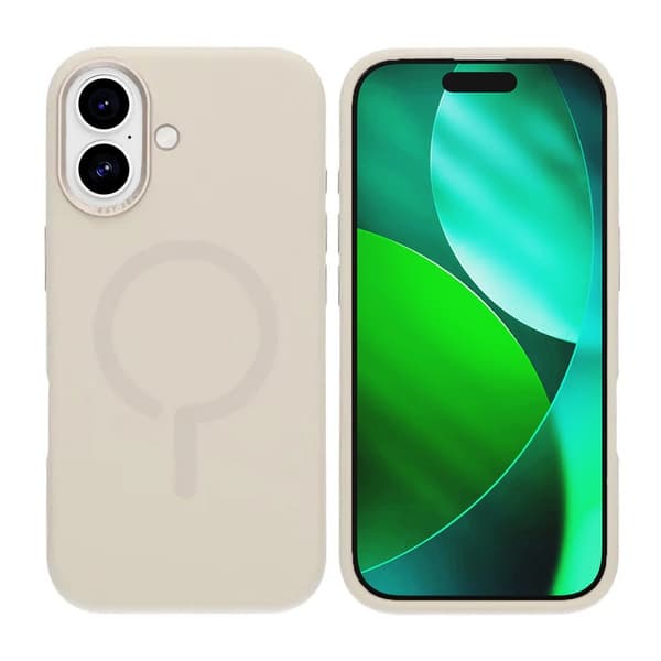 Mobilskal Silikon med Kamera Metallram för iPhone 17 - Vit Vit