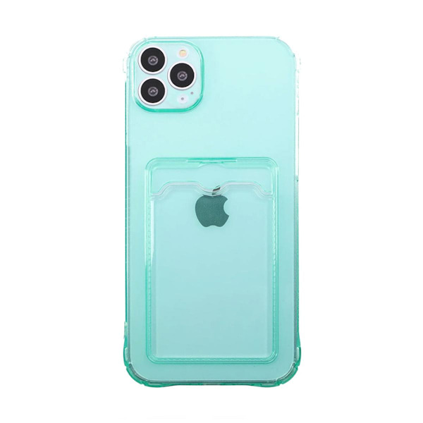 iPhone 14 Pro Stöttåligt Skal med Korthållare - Grön Green