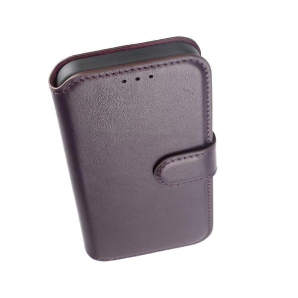 iPhone 15 Pro Plånboksfodral Läder Rvelon - Lila Lila