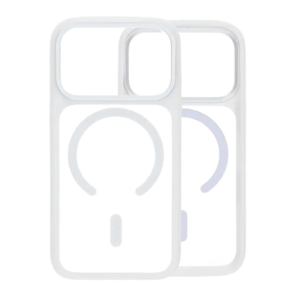 Magnetiskt Spegelskal med Kamerastöd för iPhone 17 Pro Max - Vit vit