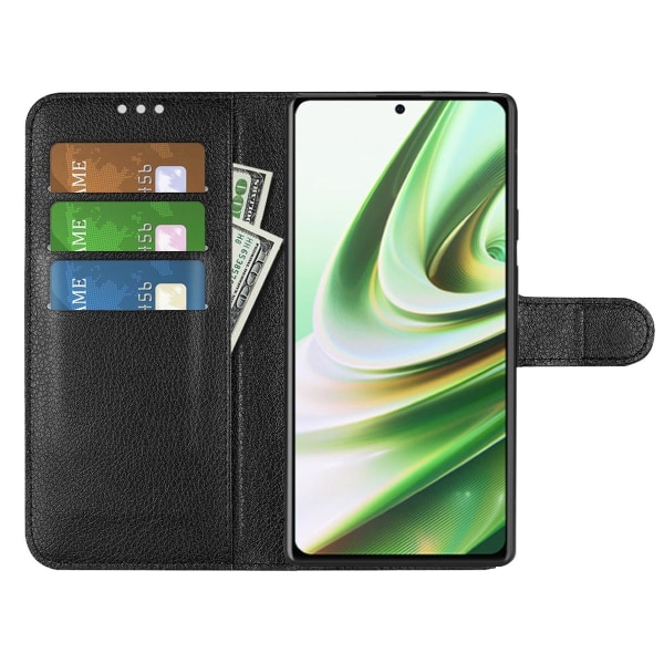 OnePlus 10T Plånboksfodral med Stativ - Svart Svart