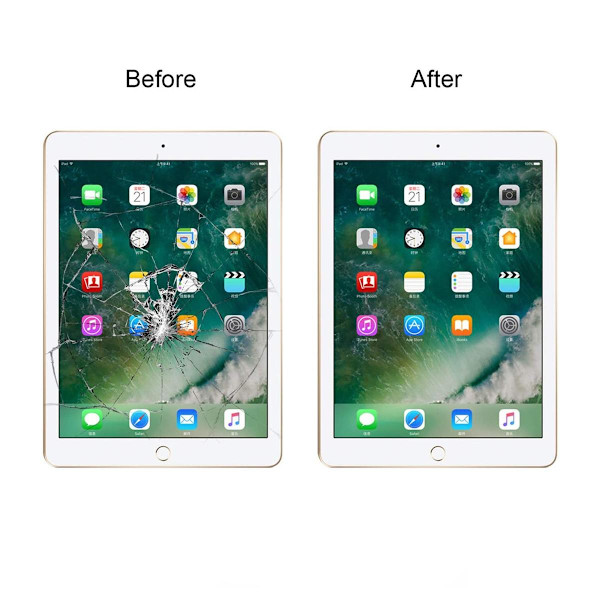 iPad 9 10.2 2021 Glas med Touchskärm OEM - Vit Vit