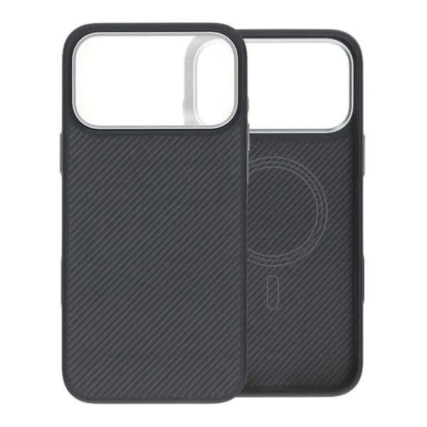 Kevlar Magsafe cover med TPU til iPhone 17 Pro Max - Sort sort