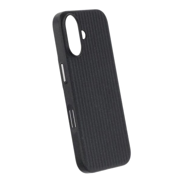 Aaltopahvikuori Magsafella iPhone 17:lle - Musta musta