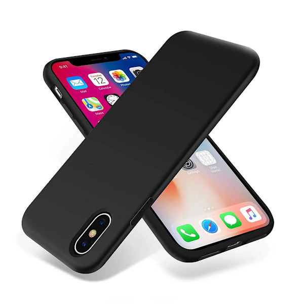 iPhone X/XS Skal - Silikon Svart Rvelon Svart