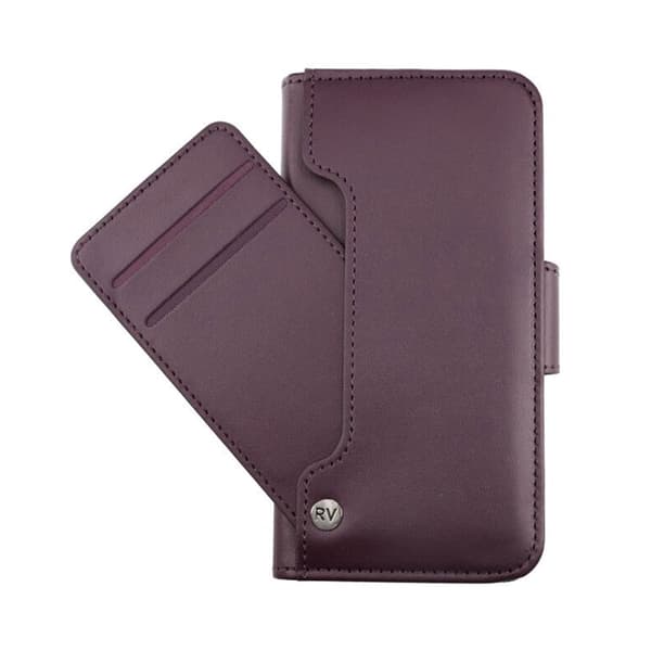 iPhone X/XS Plånboksfodral Extra Kortfack Rvelon - Mörklila Dark purple