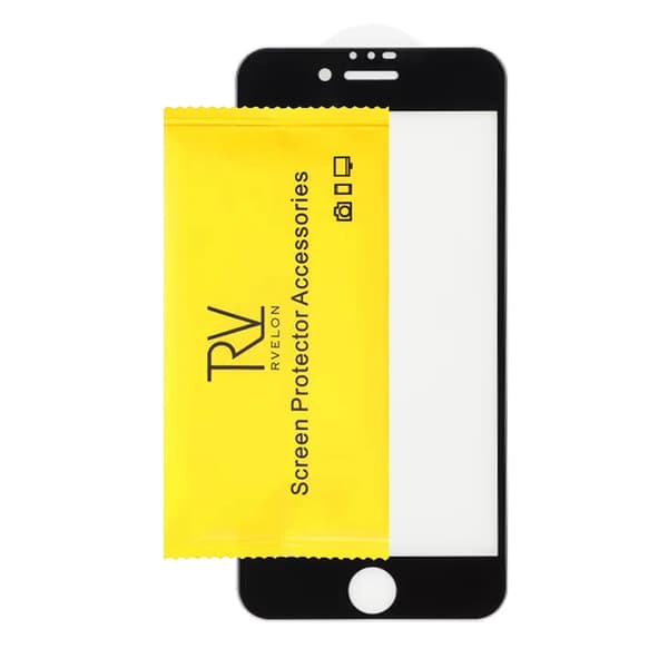 Skärmskydd iPhone SE 2020 - 3D Härdat Glas Svart Bulk musta