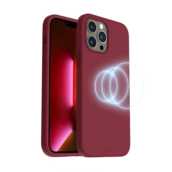iPhone 14 Pro Silikonskal Rvelon MagSafe - Röd Röd
