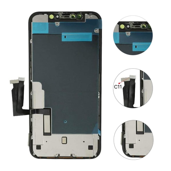 iPhone XR Skärm/Display - (C11 Modell) Black