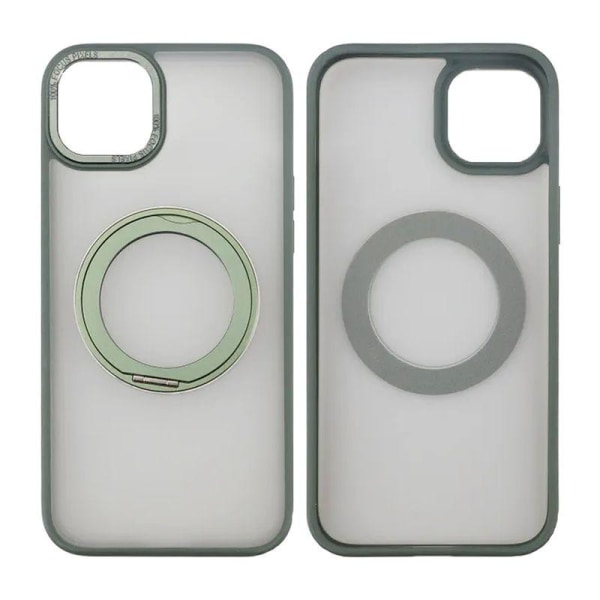 iPhone 15 Plus Skal med MagSafe Stativ Rvelon - Grön Grön