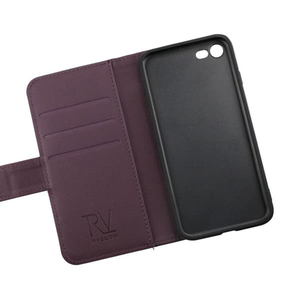 iPhone 7/8/SE (2020/2022) Plånboksfodral Magnet Rvelon - Mörklila Mörklila