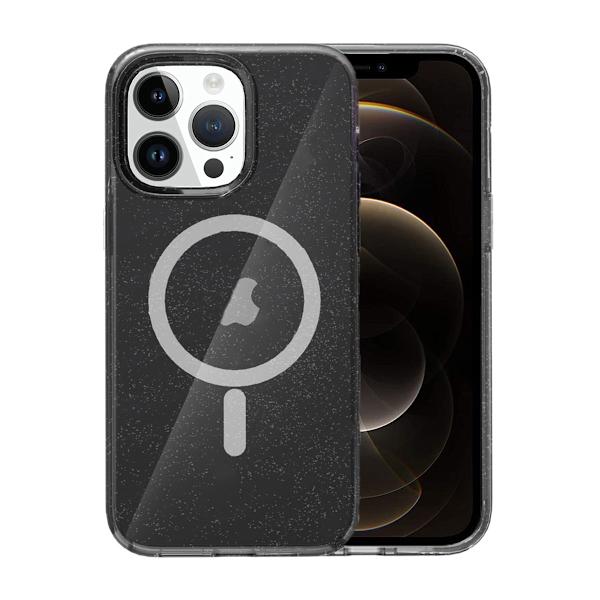 iPhone 12/12 Pro Mobilskal Glitter Magsafe - Svart Black