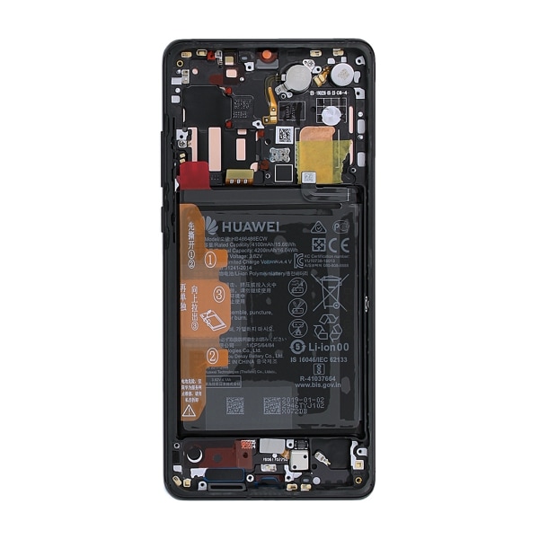 Huawei P30 Pro Skärm med LCD Display + Batteri Original - Svart Svart