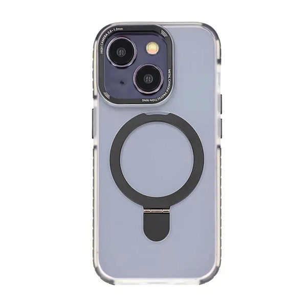 iPhone 15 Mobilskal med Magsafe och Stativ - Svart Svart