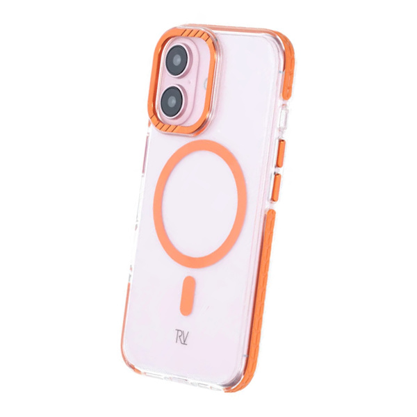 iPhone 16 Rvelon Mobilskal Magnet Förstärkt - Orange Orange