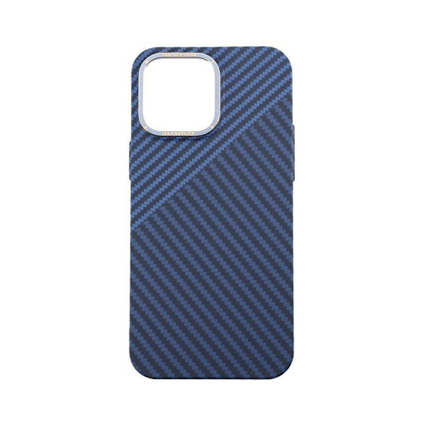 Kolfiber Skal iPhone 14 Pro Max - Blå & Grå Multicolor