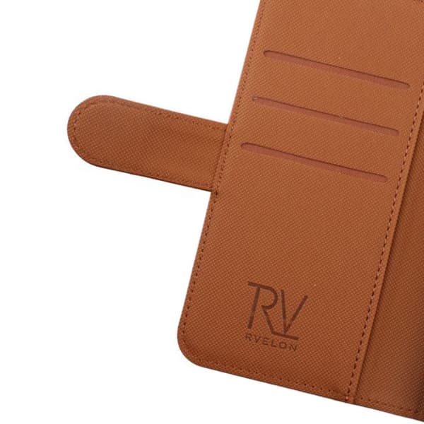 Samsung Galaxy S22 Plånboksfodral Magnet Rvelon - Guldbrun Rosa guld