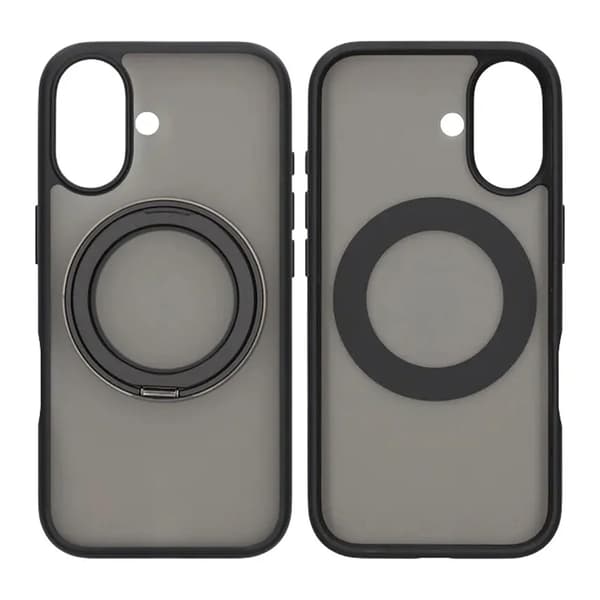 Mobilskal Roterande Magnet Stativ för iPhone 17 - Svart Svart