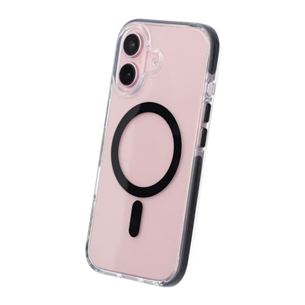 iPhone 16 Mobilskal Magnet Dubbelskydd - Svart Svart
