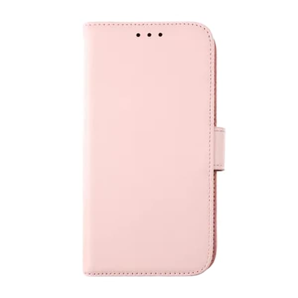 Rvelon Plånboksfodral Läder för iPhone 12 och 12 Pro - Rosa Old pink