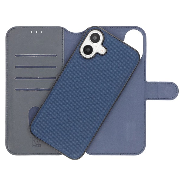 iPhone 16 Plånboksfodral Magnet Rvelon - Blå Blue